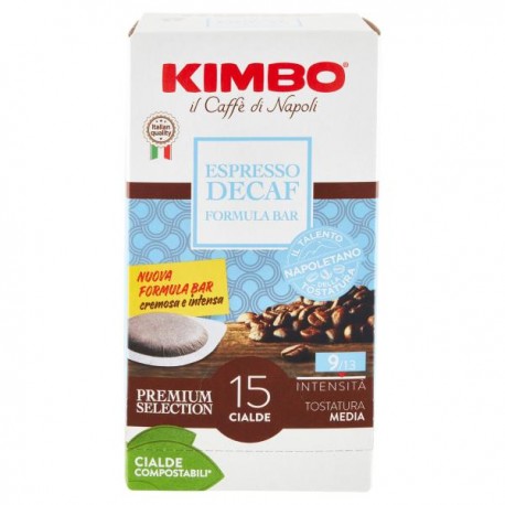 KIMBO ESPRESSO DECAFFEINATO FORMULA BAR 15 CIALDE COMPOSTABILI