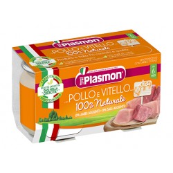 Omogeneizzato Plasmon 2 x 80 gr. Gusto Pollo e Vitello consegna a domicilio gratuita Europa austria graz vienna