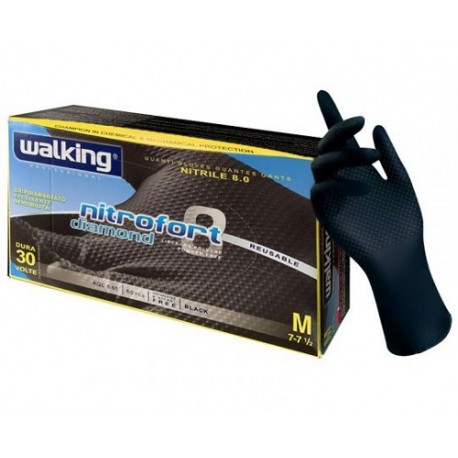 Guanti in nitrile Walking  nitrofort Diamond no lattice