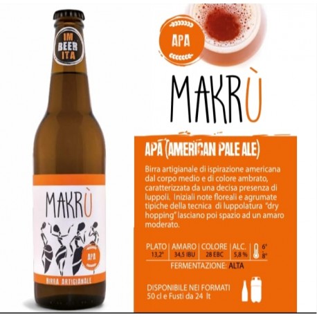 Imbeerita Birra Artigianale italiana Ambrata Makru'consegna gratuita info@thegoodofitaly.com