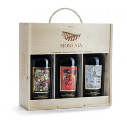 Montaia Cassetta In Legno 3 Vini Cl 75 Sangiovese Di Romagna Dop Cabernet Sauvignon Rubicone Igp  Pignoletto Frizzante Doc info@